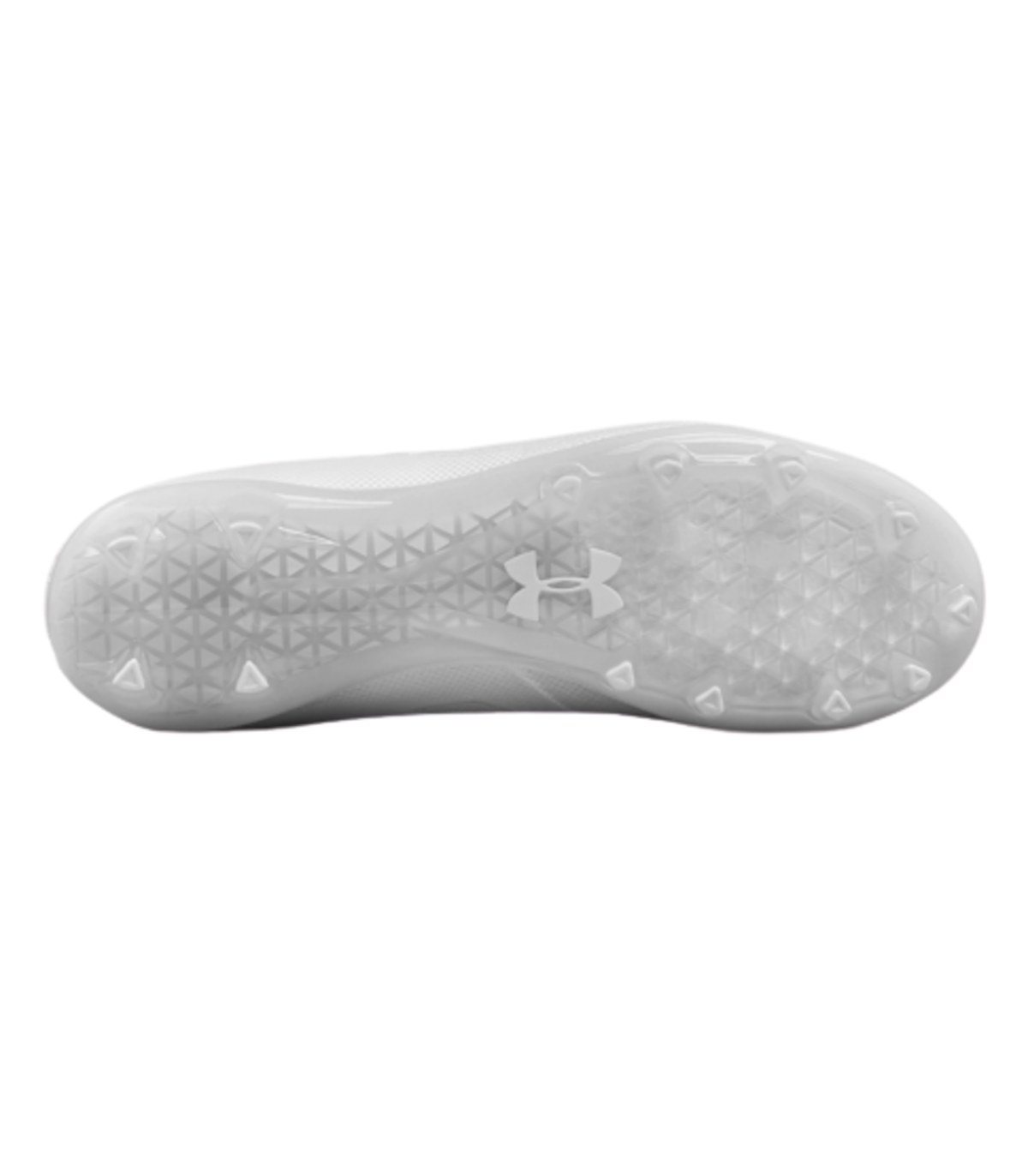 white and silver under armour highlight cleats